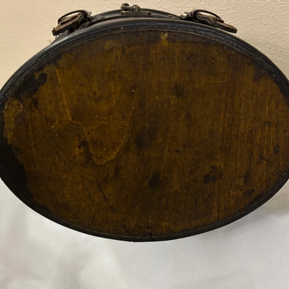 Vintage Leather and Wood purse